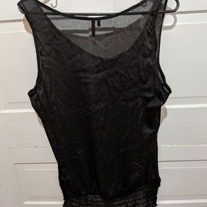Maurice's black silk tank
